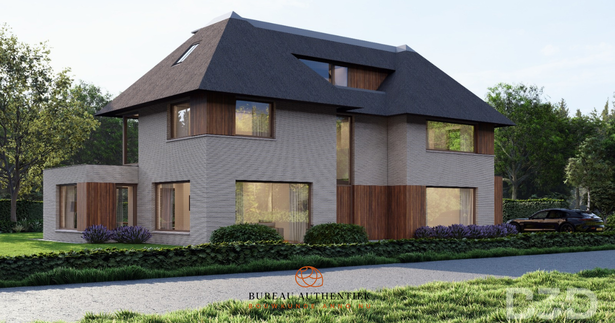 Eigentijdse villa met rieten kap