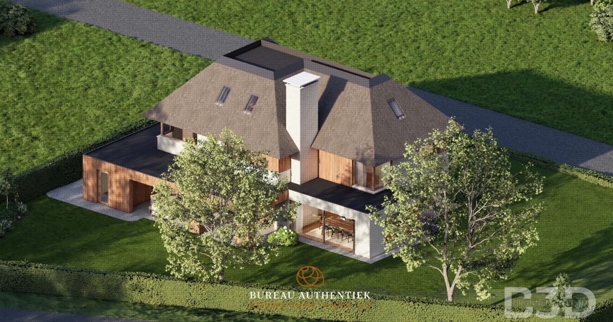 Eigentijdse villa met rieten kap